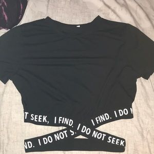 Black Crop top